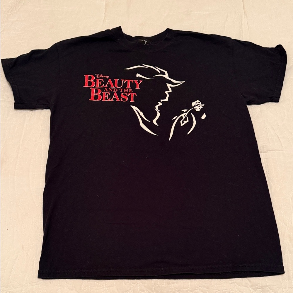 Disney Beauty And The Beast Black Tee - image 1
